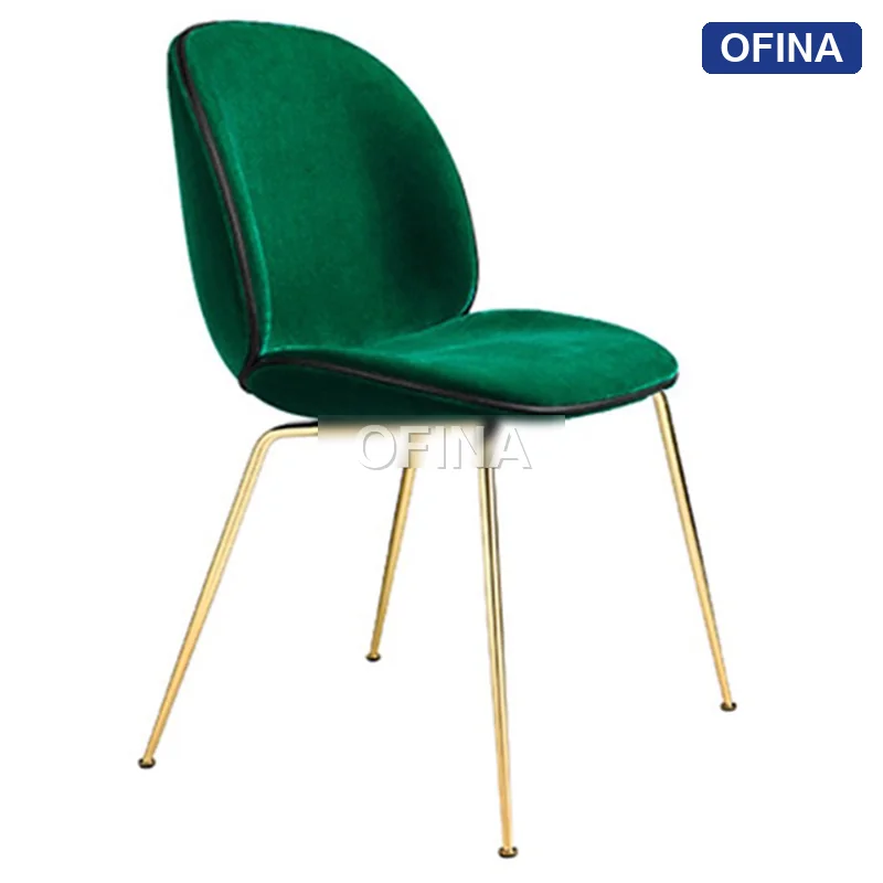 Ghế Gubi nỉ nhung chân mạ vàng