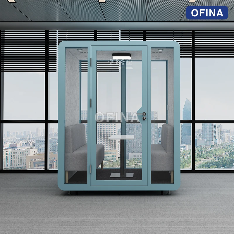 Cabin cách âm di động 1 người — bản lắp module, 6 bánh xe thumbnail 3