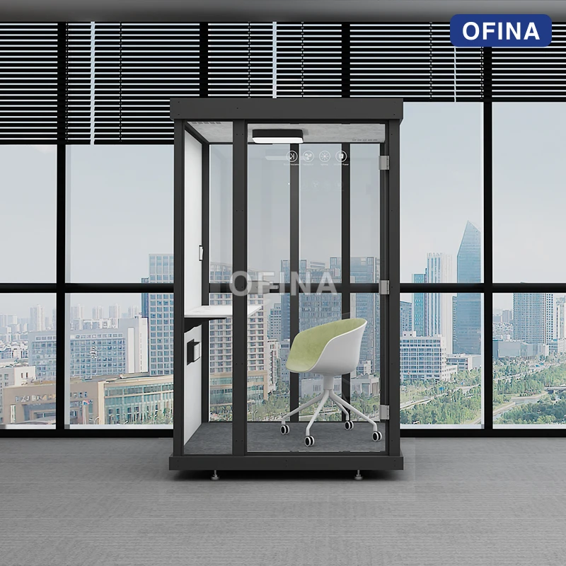 Cabin cách âm di động 4 người — buồng họp kiêm phòng tập nhạc cụ