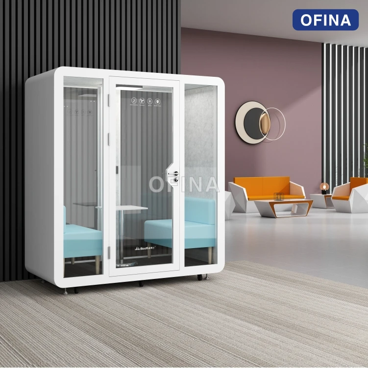 Cabin cách âm di động 4 người — buồng họp kiêm phòng tập nhạc cụ thumbnail 7