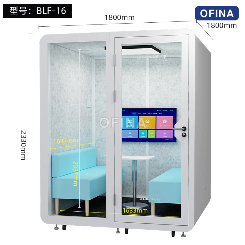 Cabin cách âm di động 4 người — buồng họp kiêm phòng tập nhạc cụ thumbnail 9