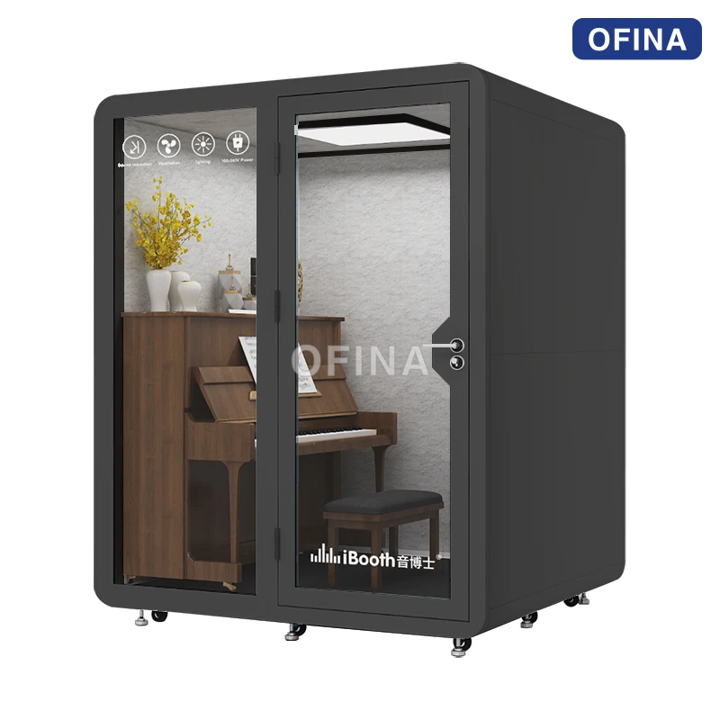 Cabin cách âm di động 4 người — buồng họp kiêm phòng tập nhạc cụ thumbnail 11