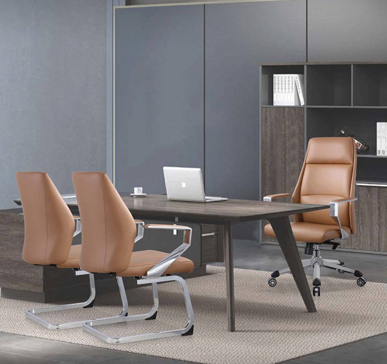 Ghế lãnh đạo Titan GGDDK26 màu nâu – Ghế giám đốc da PU cao cấp - ảnh 4 chính hãng OFINA